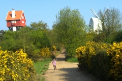 Thorpeness house-in-the-clouds and windmill