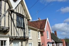 Historic coloured houses Lavenham Suffolk