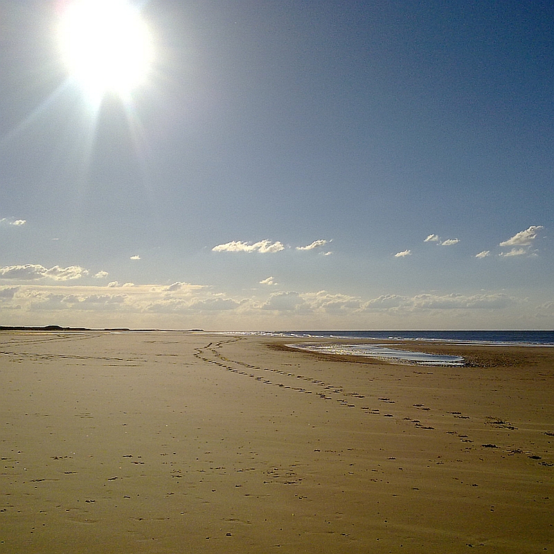 Sunlight over Holkham beach Norfolk by Xtrahead photography