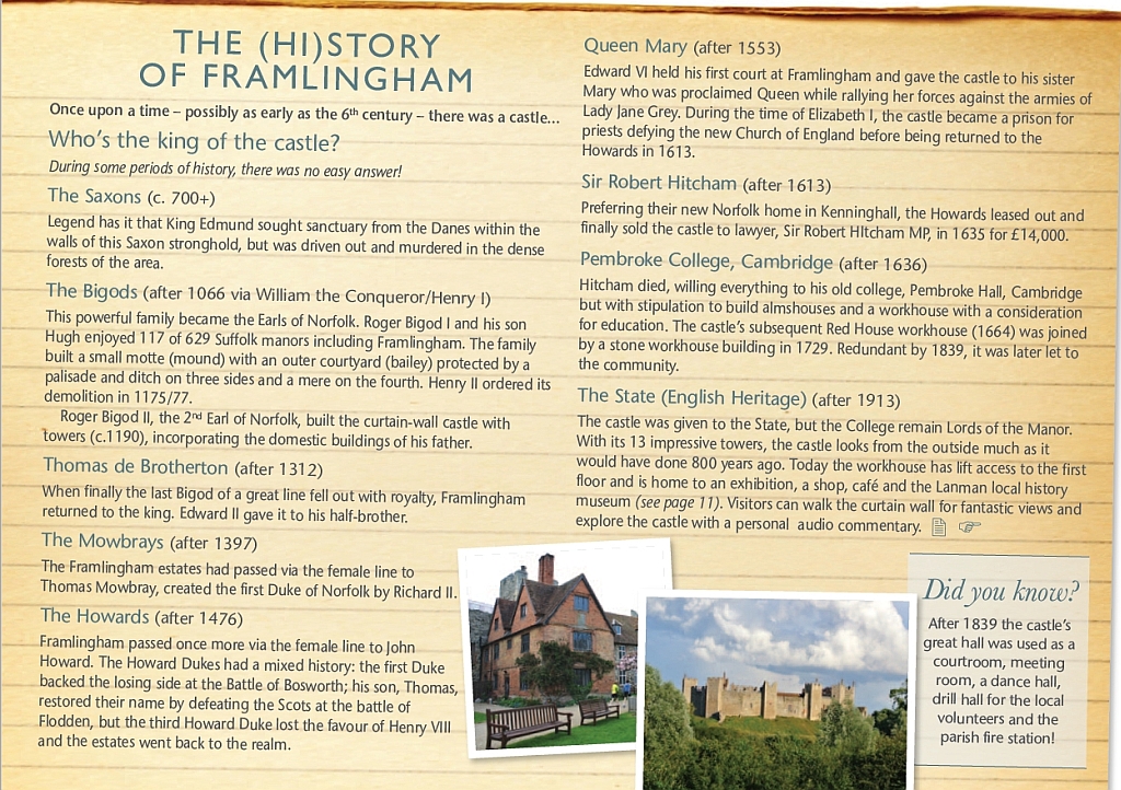 Framlingham History from Xtrahead Welcome to Framlingham guide