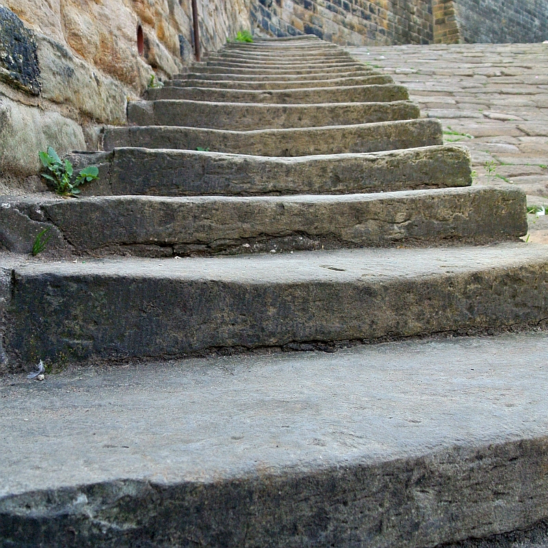 historic steps by cobbled street by Xtrahead photography